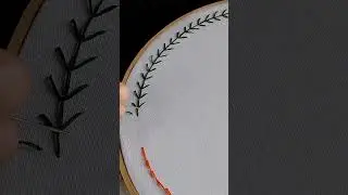 Lets Learn Fly Stitch #handbroidery #embroiderylover #embroiderystitch #youtubeshorts #embrodering