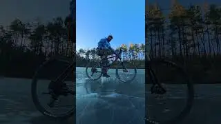 #frozenlake #bike #insta360 #norway#djineo