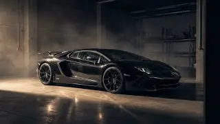 Black Lamborghini in Garage | Ultra Cinematic Shots 4K