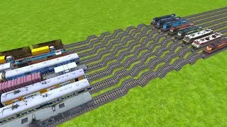 TRAINS CROSSING FROM ZIG ZAG RAILROAD TRACKS RISKY RAILROAD TRACKS || @Trains_Crossing595 