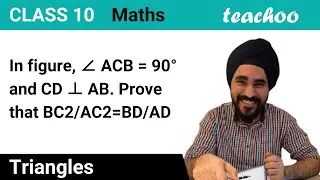 [Triangles] In figure, &ang;ACB = 90&deg; and CD perpendicular AB. Prove that BC^2/AC^2 = BD/AD.