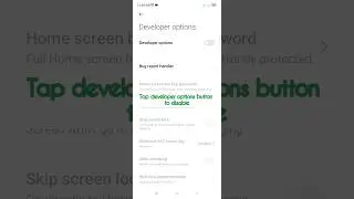 How to Disable Developer Options Button in Android Phone