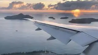 Landing in tropical paradise during sunrise - Dubai to Seychelles (08 October 2021)