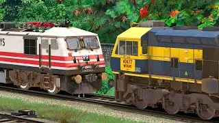 DIESEL to ELECTRIC LHB TRAIN LOCO CHANGE | BUMPY RAILROAD | Train Simulator | Railwork | NTG GAMING