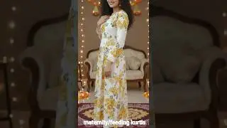 (Maternity wear-gorget-with lining)(grey colour frock-pleated waist)