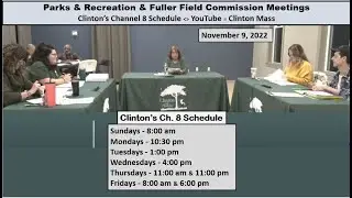 Nov. 16, 2022 - Clinton Community TV Channels 8 & 99 Program Schedule
