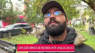 Explozie urmată de un incendiu &icirc;ntr-un bloc din Olt. Doi locatari, &icirc;n stare gravă