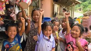 19#  Local kids in a small Laos village were over joyed with the free shopping experience 