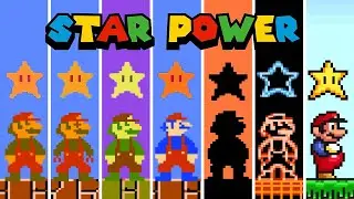Evolution of Star Power-up in Super Mario Bros. 1 NES [Official + Hacks]