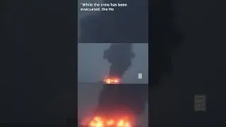 Disaster in Red Sea, Burning a Tanker #shorts #short #marinelife #maritime