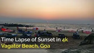 Beautiful Sunset captured in 4K at Vagator Beach in Goa on 1st Jan 2018