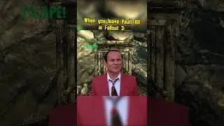 When you leave Vault 101 in Fallout 3: #fallout #memes #shorts