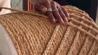 Making of Jute Ottoman Poufs by Rural Artists #AticueDecor | #pouf #ottoman #jute #handmade