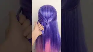Heart shape hairstyle for girls 🥳❤️🥳 #Shorts