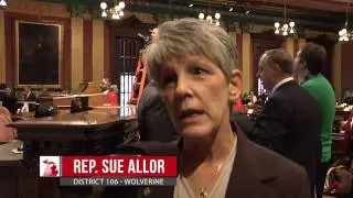 Representative Sue Allor first day of House session