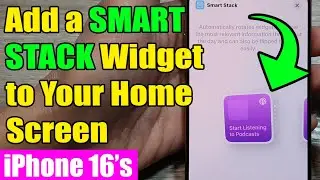 📱iPhone 16/16 Pro Max: How to Add a SMART STACK Widget to Your Home Screen