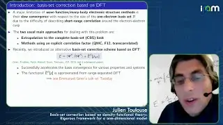 Julien Toulouse - Basis-set correction based on density-functional theory - IPAM at UCLA