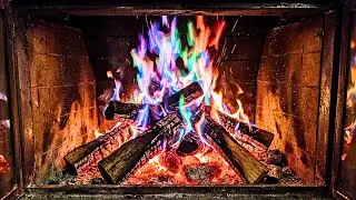 Rainbow Magical Fire | Cozy Log Cabin | Deep Sleep & Stress Relief | No Ads