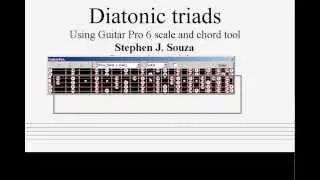 Guitar Pro 6 tutorial - Diatonic triads part 1