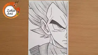 how to draw Vegeta | Vegeta step by step | Easy For Beginners Tutorial