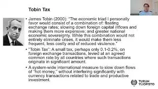 International Economics lesson 10b: Tobin tax