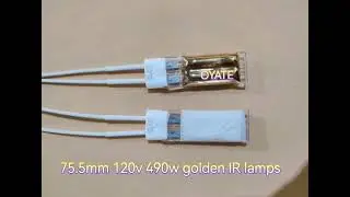 Twin Tubes IR Emitters 120v 490w 255mm Short Wave Quartz Infrared Heating Lamp