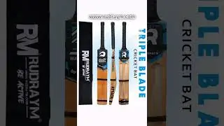 RUDRAYM Tennis Cricket Bat Double Blade, Triple Blade, Leather Cricket Bat || Kashmir Willow Bat ||