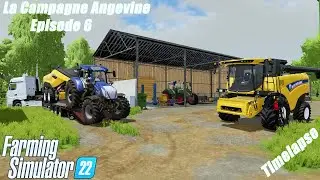 La Campagne Angevine #6 | harvest | feeding animals | New Baler | FS22 | Timelapse |