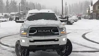 2017 ram megacab 2500 6.7 cummins tunes and deleted jamo 5 inch straight pipe with Mm3 tuner