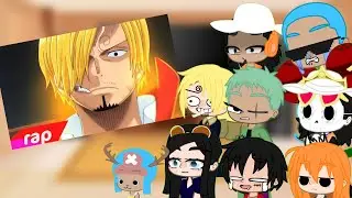 Os chap&eacute;u de palha Reagindo ao Rap do Sanji @7minutoz (Gacha Club)