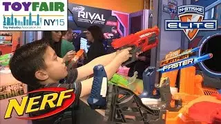 NERF BLASTERS! NY Toy Fair 2015 N-Strike Elite, MEGA RotoFury, Sling Strike, Rhino-Fire, Modulus