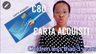 CARTA ACQUISTI 3 ANNI| SHOPPING CARD FOR CHILDREN BELOW 3 YEARS IN ITALY