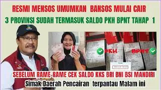 KEMENSOS RESMI CAIRKAN BANSOS PKH BPNT TAHAP 1 CEK SALDO KKS BERKALA MALAM INI 3 PROVINSI