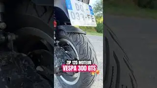 ZIP 125 AVEC UN MOTEUR DE VESPA 300GTS 🥵🔥 #motos #scooter #vespa #piaggio