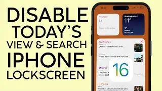 How to Disable Today's View and Search on iPhone Lock Screen iOs 16 (2023)