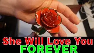 💖💖💖Gold Dipped Rose 24k Red Gold Plated Rose - Everlasting Long Stem Real Rose, Romantic Gift💖💖💖