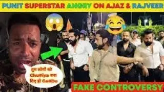 Puneet😱 superstar SAVAGE REPLY to rajveer fitness and ajaz khan🤣 rajveer sisodia vs ajaz khan🤣