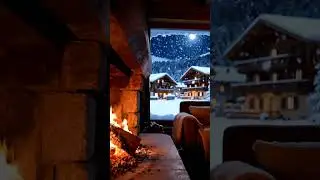 Crackling Fireplace ASMR 🔥 Calm Winter Music for Deep Sleep