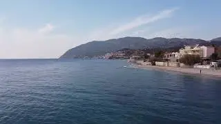 DJI Mini 2-St. Isidore Beach & Plomari Town, Lesvos Island, Northern Aegean Sea, Greece, 20221112 🇬🇷