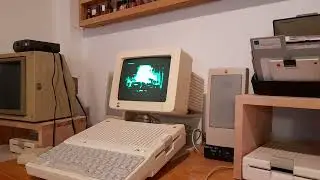 Holidays fireplace on the Apple IIc