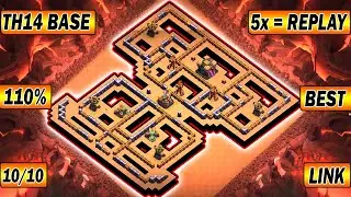 Only 1 Star Th14 WAR + LEGEND Base + REPLAY + Link👌Unbeatable Th14 Base Link | Anti 1 Star Base TH14