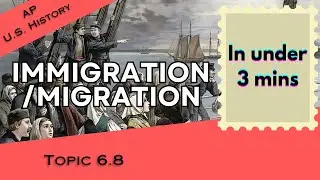 Immigration/Migration in the Gilded Age in Under 3 mins (APUSH Unit 6 Topic 8) 6.8