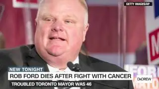 Dr. Drew: Former Toronto mayor Rob Ford's cancer was rare