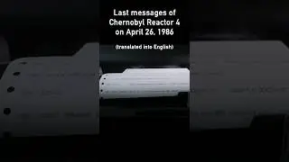 Last Messages of Chernobyl Reactor 4 &ndash; April 26, 1986 #chernobyl #horror  #history #chornobyl