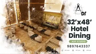 32X48 Hotel Dining Hall Design | Double height Hotel Hall Interior Design