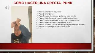 COMO HACERSE UNA CRESTA PUNK FELIPE 5D!!!