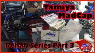 Tamiya MadCap - Rehab Series - Part 3 - Front End - Shock Tower and Wheel Bearings