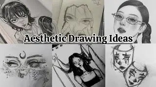 Aesthetic drawing ideas for begginers ✨🎀pencil sketch ideas u must try this#art #drawing 