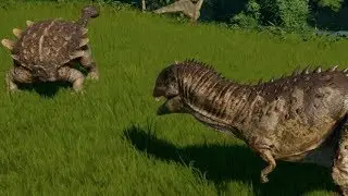 Jurassic World Evolution - Crichtonsaurus vs Majungasaurus (1080p 60FPS)