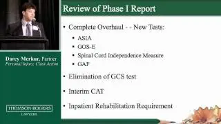 Personal Injury Law: The Expert Panel's Report to the Superintendent on Catastrophic Impairment